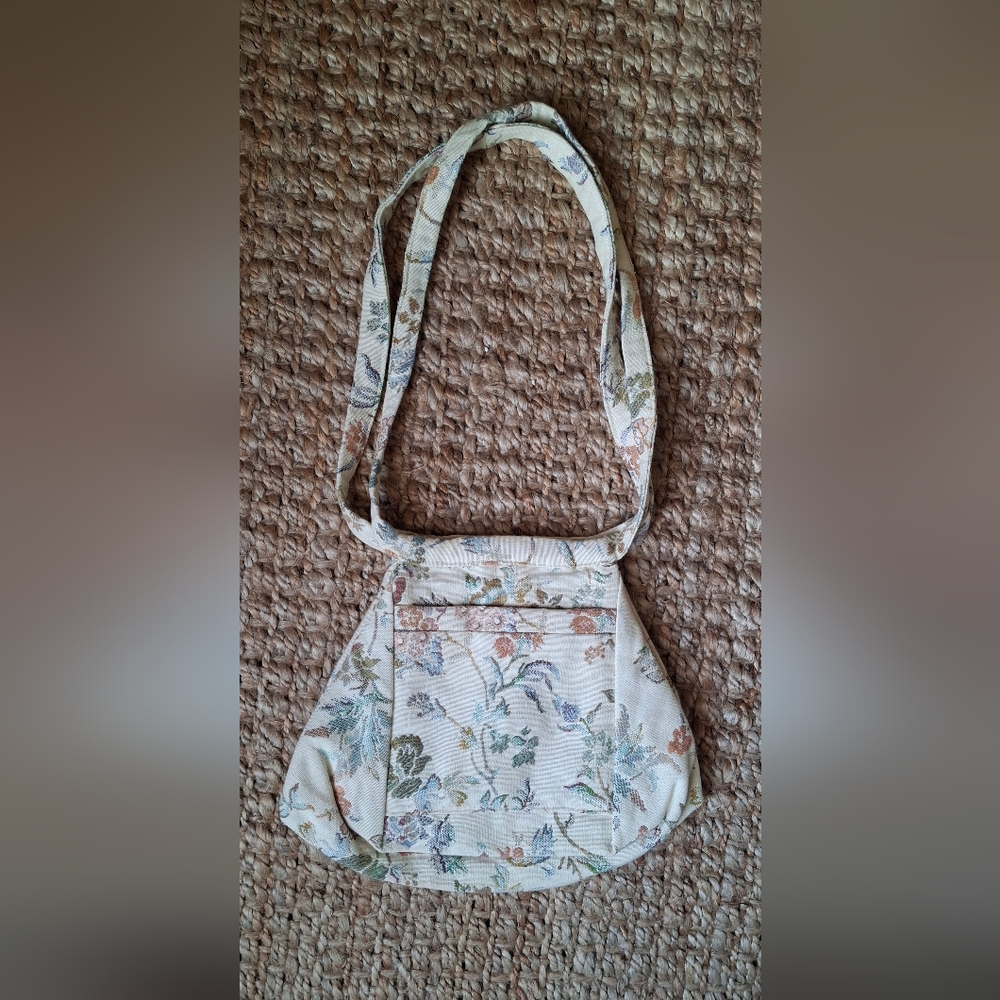 Vintage floral print‎ hand/shoulder bag classic  grunge fairycore cottagecore
